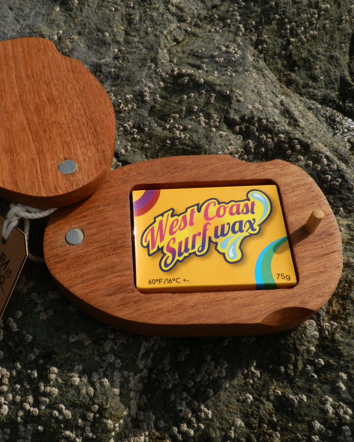Keruing wooden surf wax box