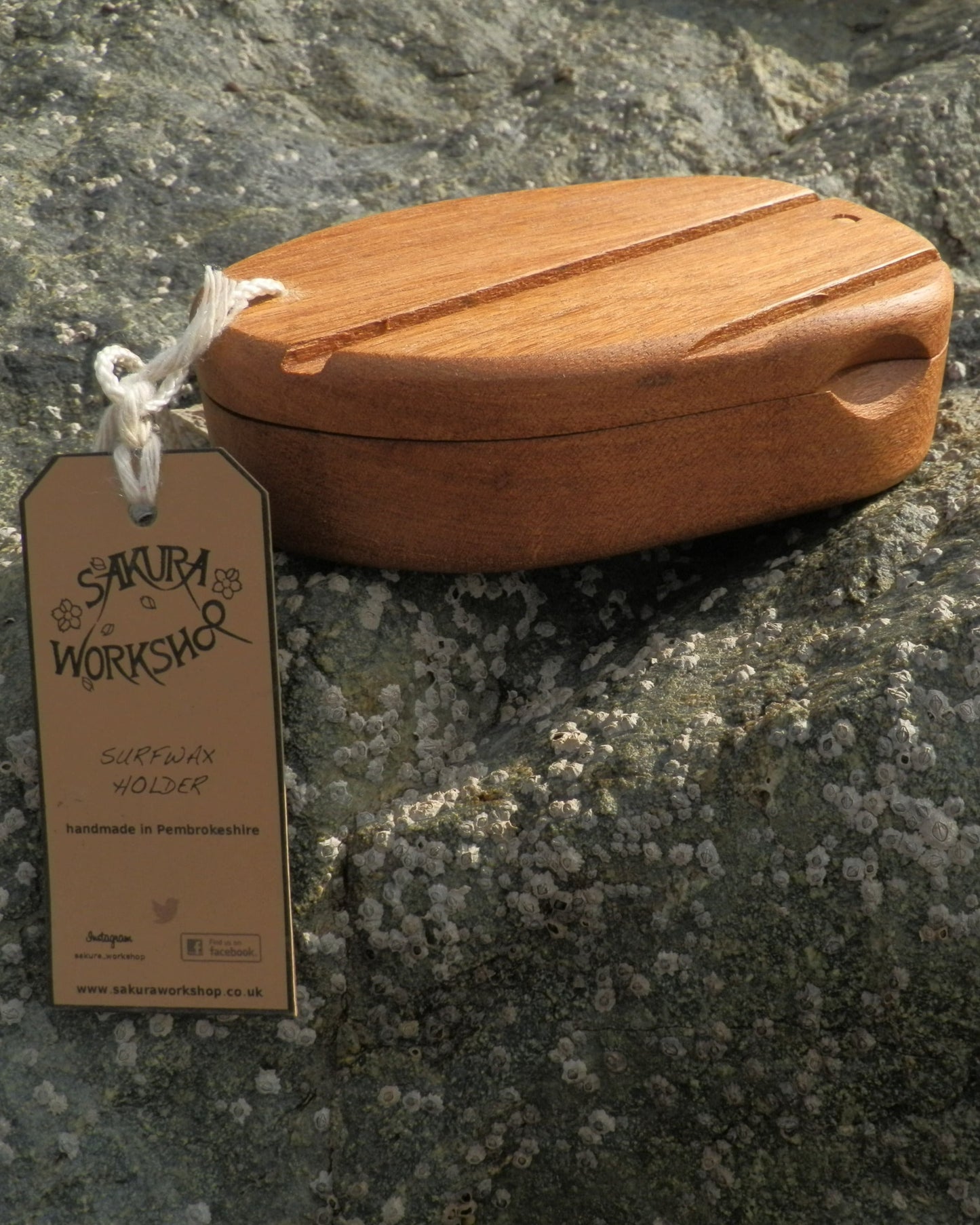 Keruing wooden surf wax box