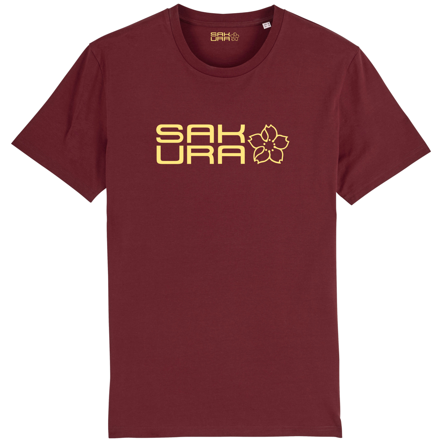 Organic "Sakura Icon" T-shirt Burgundy