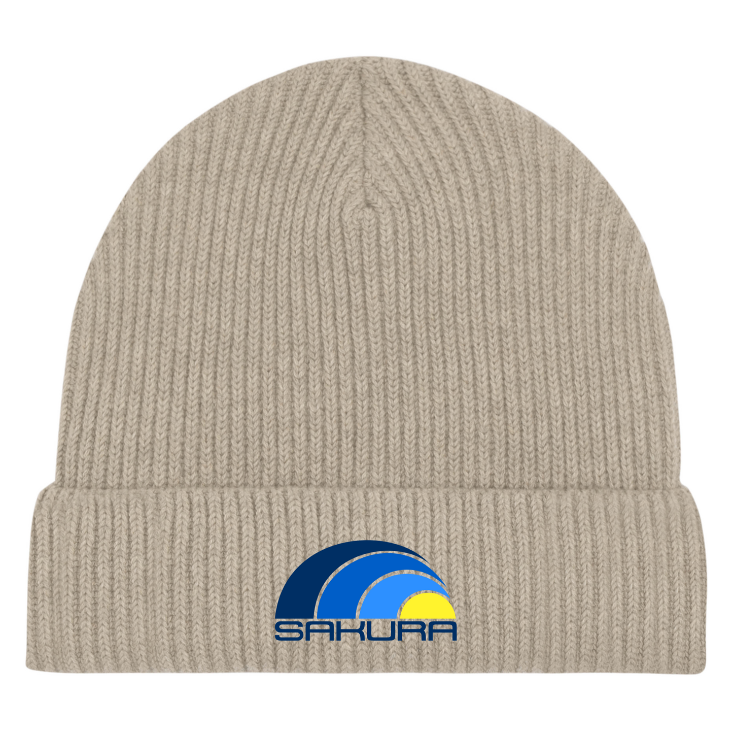 Organic "Sakura Wave" Fisherman Beanie