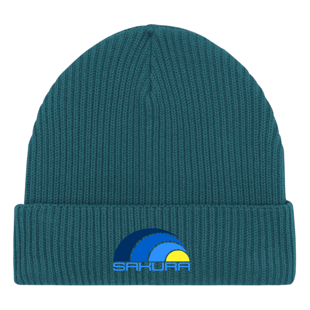 Organic "Sakura Wave" Fisherman Beanie