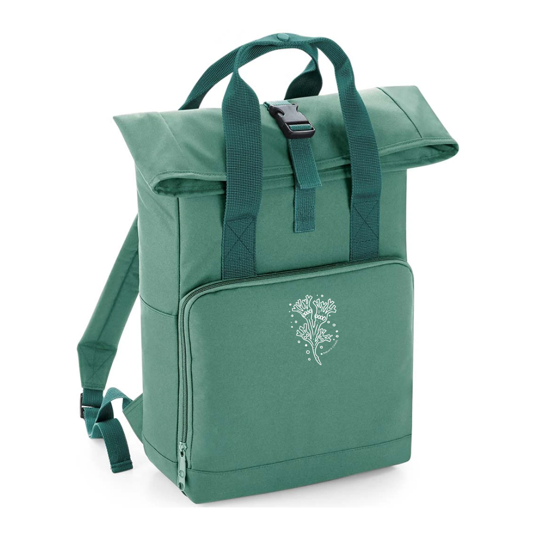 Recycled "Seaweed" Roll top bag