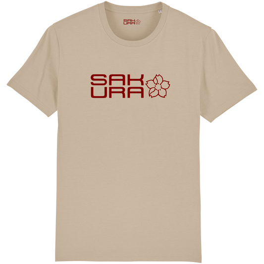Organic "Sakura Icon" T-shirt Cream