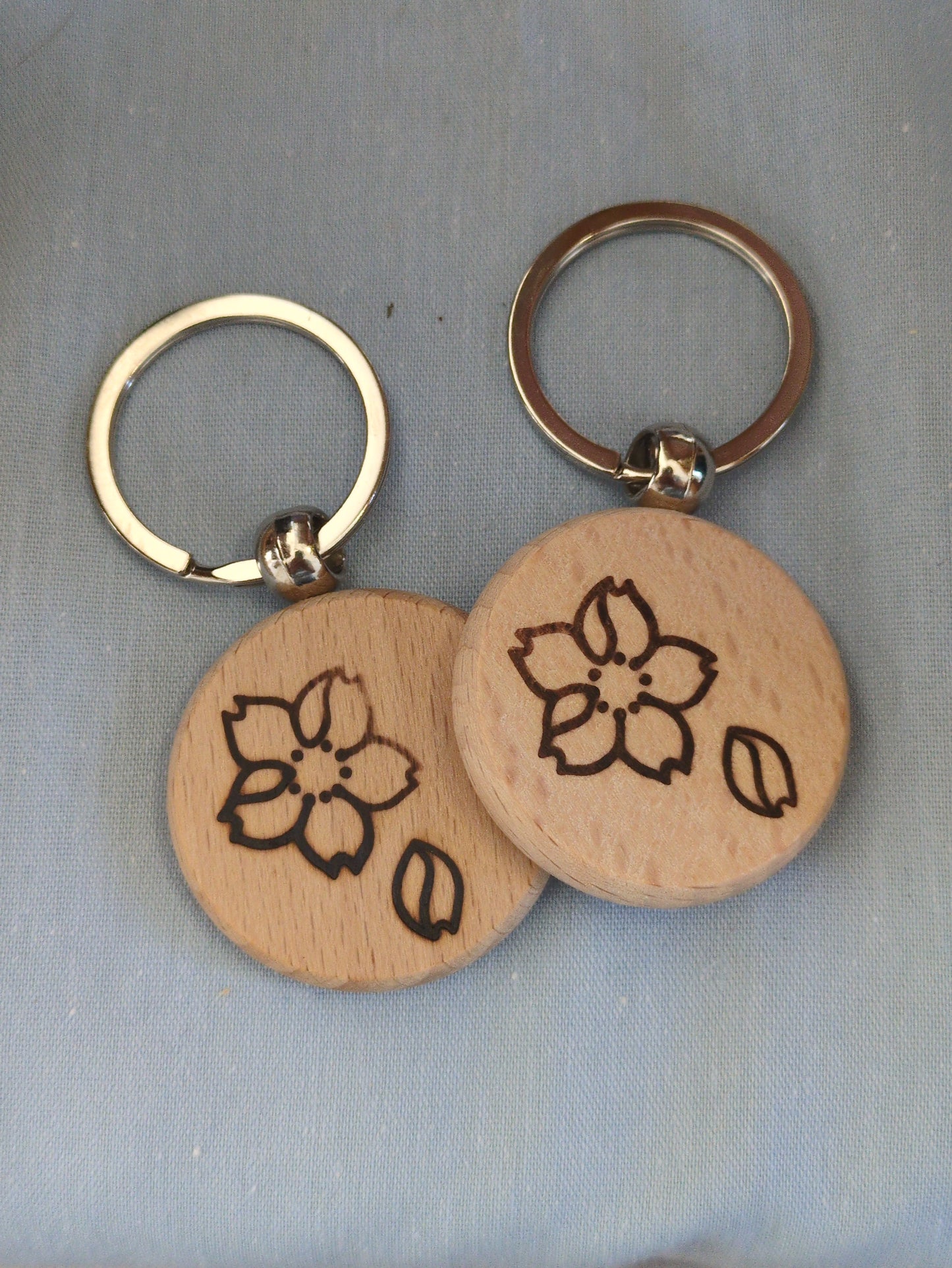 Wooden key ring