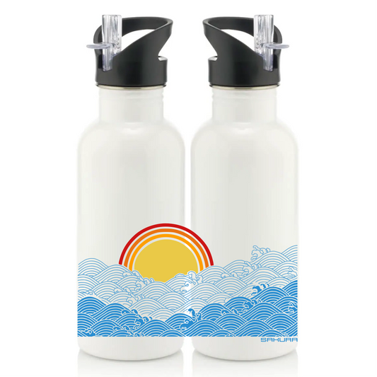 "Sunsets and Sea dips" Water bottle